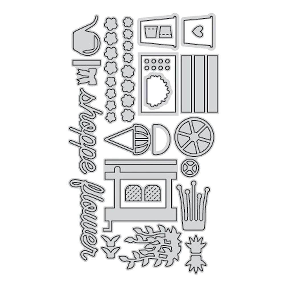 Campuran Musim Semi Bunga Mekar Logam Pemotong Dies/Cap Jelas DIY Kerajinan Pembuatan Kartu Scrapbooking Stensil Baru 2023
