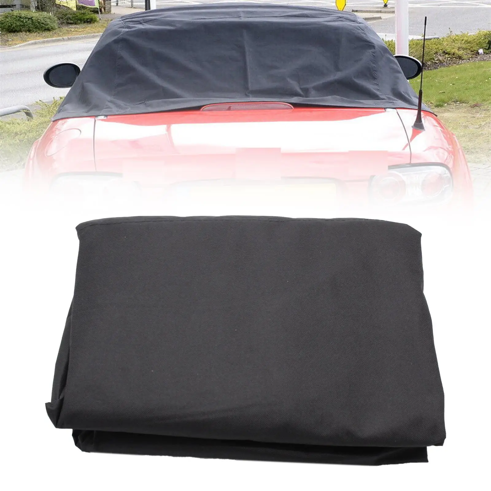 Soft Top Roof Hood Half Cover Durable Waterproof Sun Protection for Mazda MX5 MK3 Can Be Hung on The Rear Mirror for Fixing