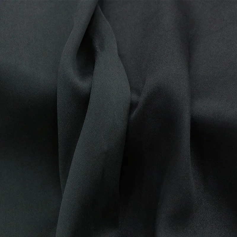 

New Chinese-style national heavyweight double-sided satin fragrant material ramie silk fabric a niche designer clothing