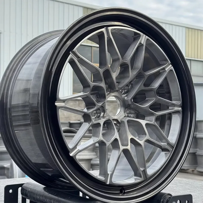 

19 20 21 22 23 Inch Monoblock Alloy Wheels Custom 5x112 Brushed Grey Face Gloss Black Lip Forged Racing Car Wheel Rims for BMW