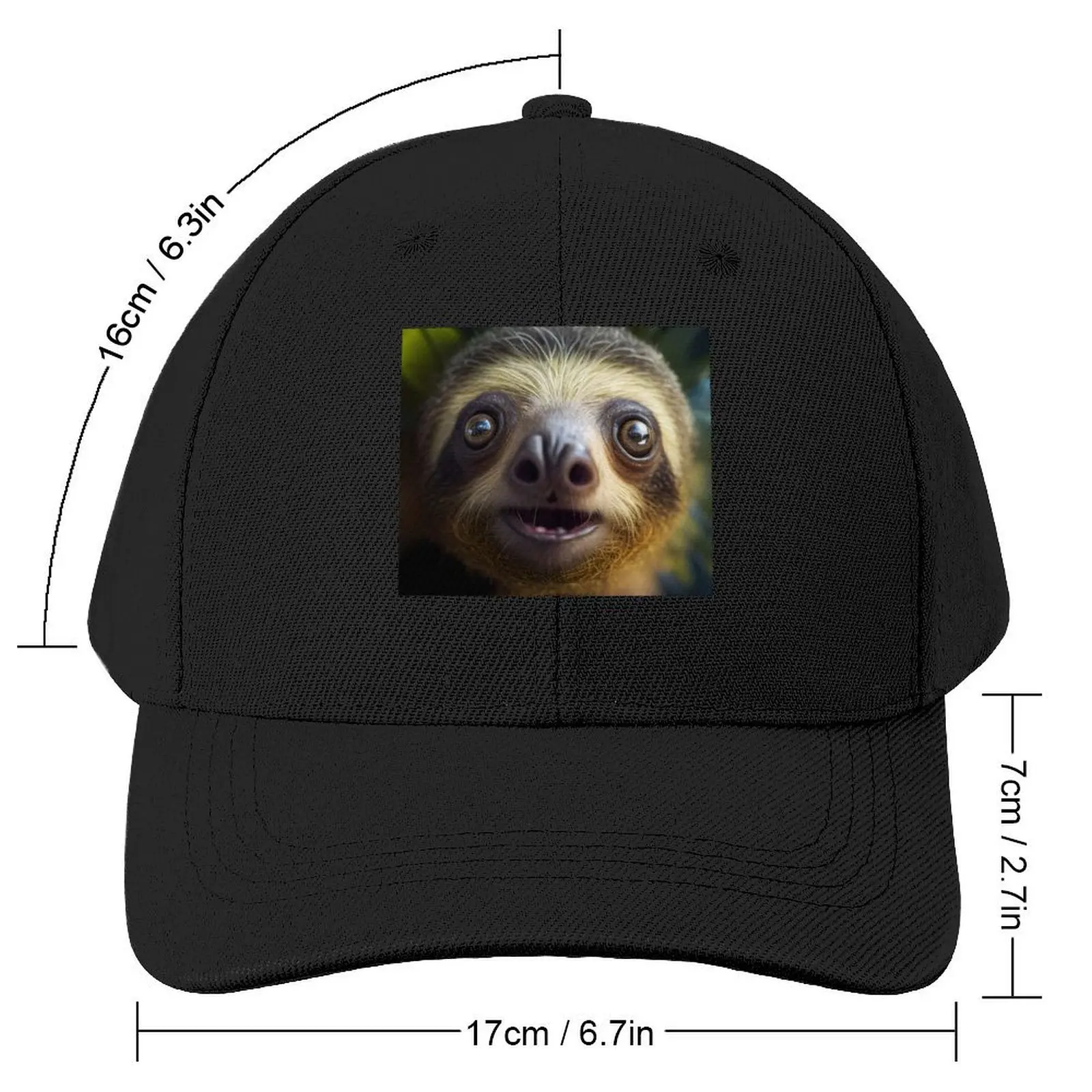 A Shocked Sloth Baseball Cap Beach Bag fashionable funny hat Vintage Men's Caps Women's