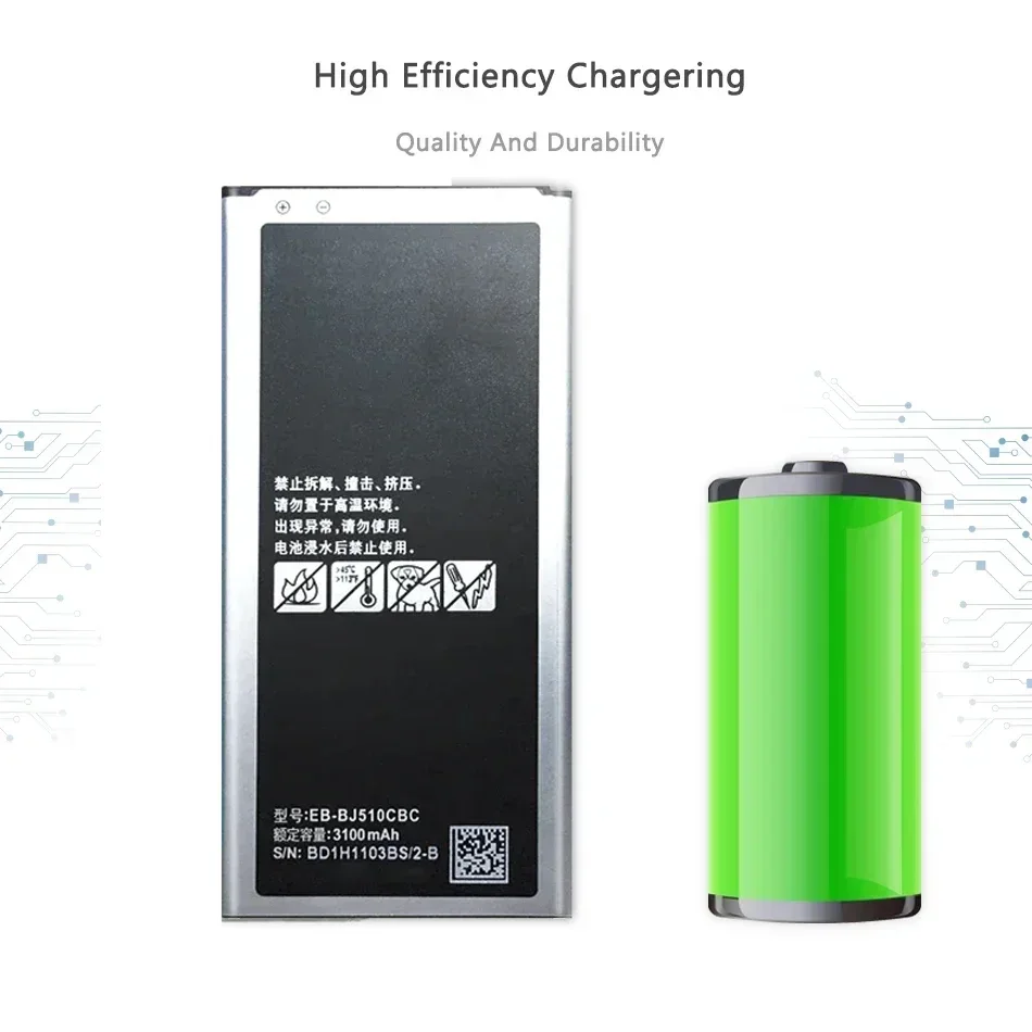 3100mAh Mobile Phone Batteries For Samsung Galaxy J5 2016 Edition J510 SM J510F j5109 j5108 EB BJ510CBC Battery EB-BJ510CBE