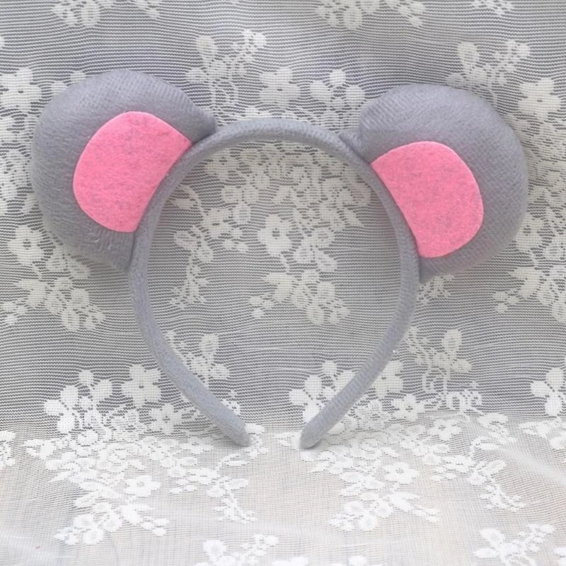 Y5GC Halloween Mouse Costume Set Mouse Ears Headband Bows Tail Tutu Skirt Gloves image 6