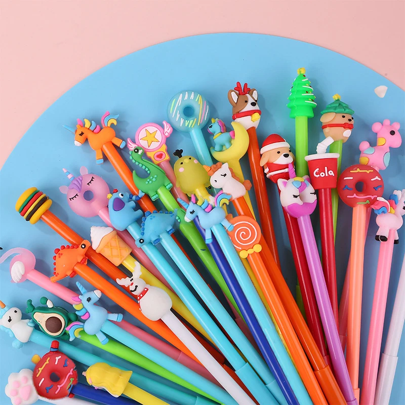 10/20PCS Cartoon Gel Pen Kid Gifts School Reward Prizes Presents Wedding Guest Giveaways Children Birthday Party Gift Bag Filler