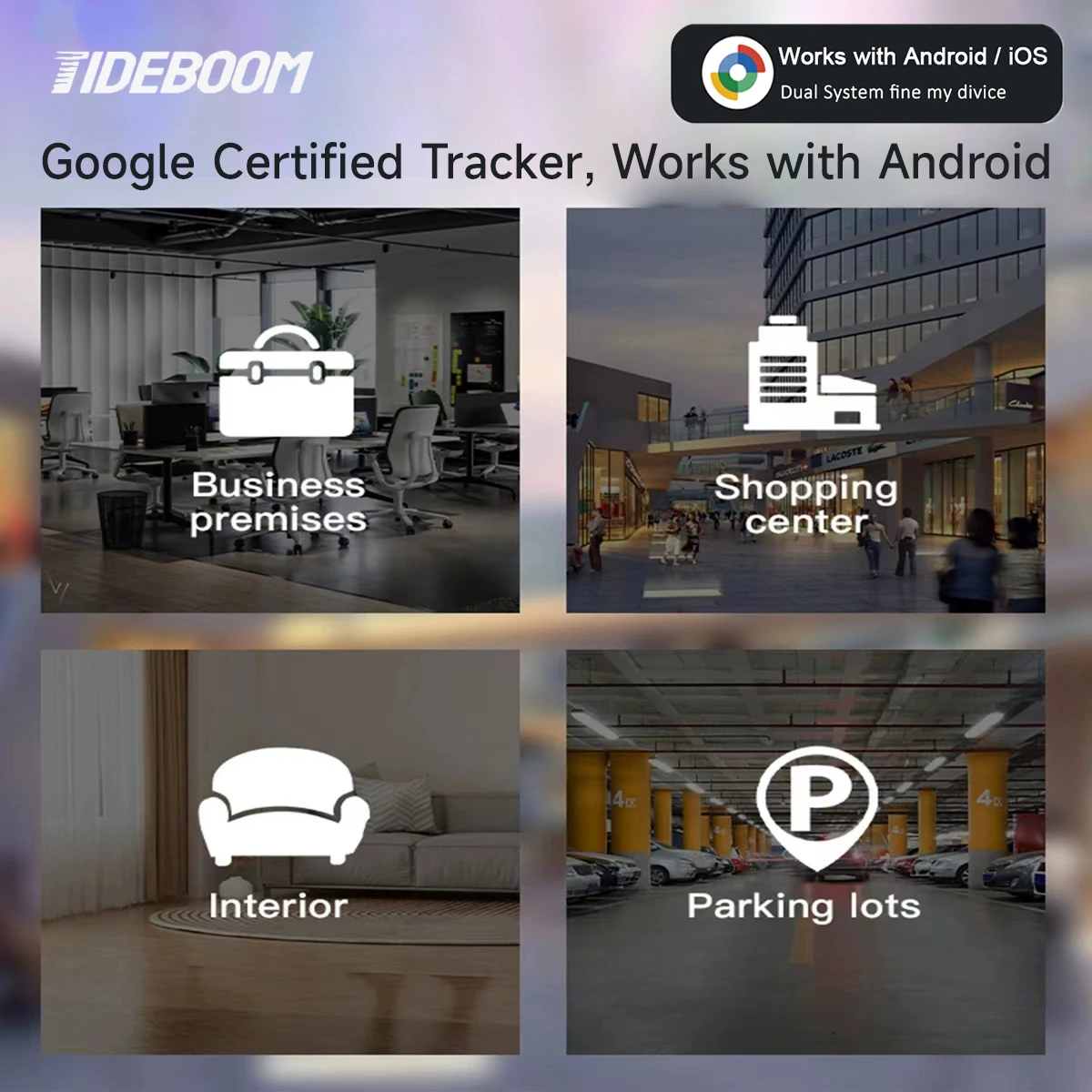 Smart Ultra Thin Wallet Tracker Card for Apple/android Dual System Key Luggage Gps Locator Tag Works with Google Find My Device