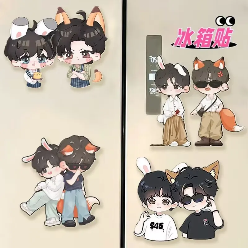 "الحب العكسي" " Zhan Xuan Liu Xuan Cheng" مغناطيس الثلاجة من الأكريليك يجذب مغناطيسي لتزيين غرفة المعيشة والإبداع