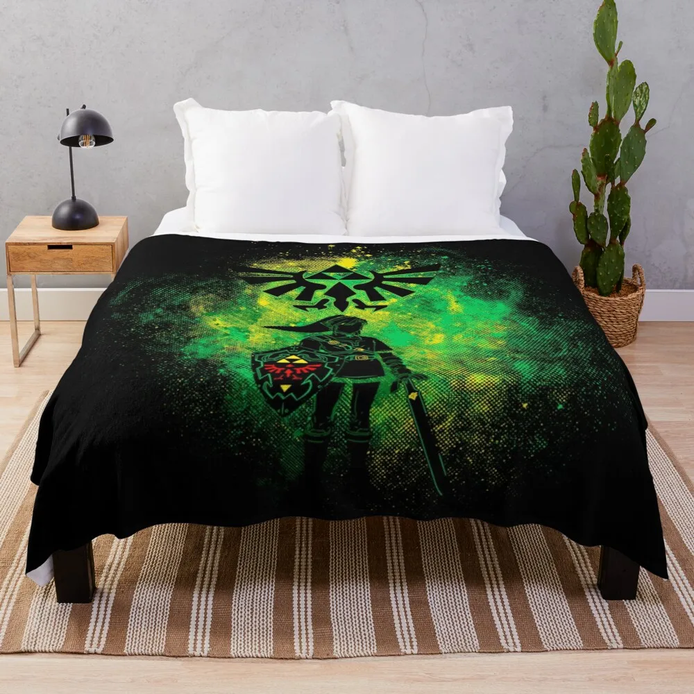 Hero of Time Art Throw Blanket Vintage Shaggy anime Blankets