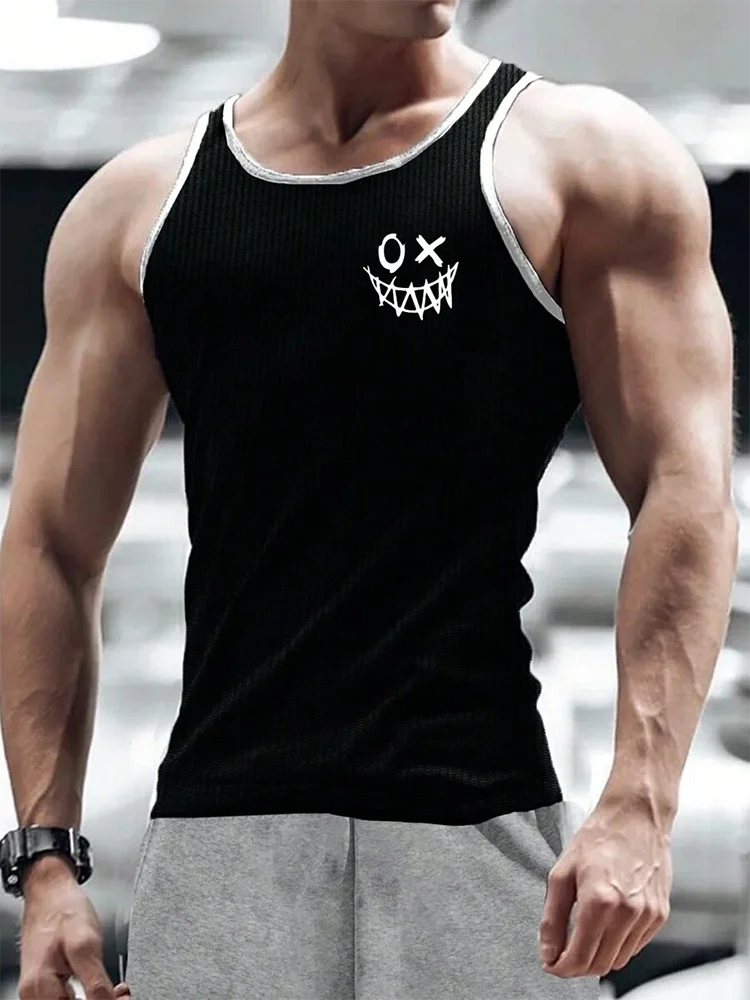 Summer Fitness Exercise Breathable Men's Tank Top Outdoor Sports Loose Comfortable Men's Tank Top Street Fashion Men's T-shirt