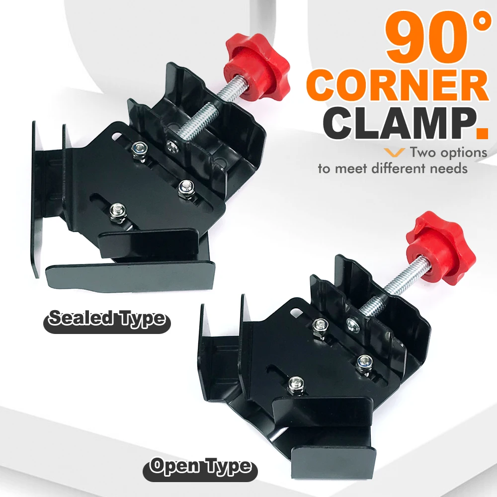 

1/2/4 Pcs Woodworking Corner Clamp Carbon Steel Opened Closed Adjustable 90 Degree Right Angle Clamp for Woodworking