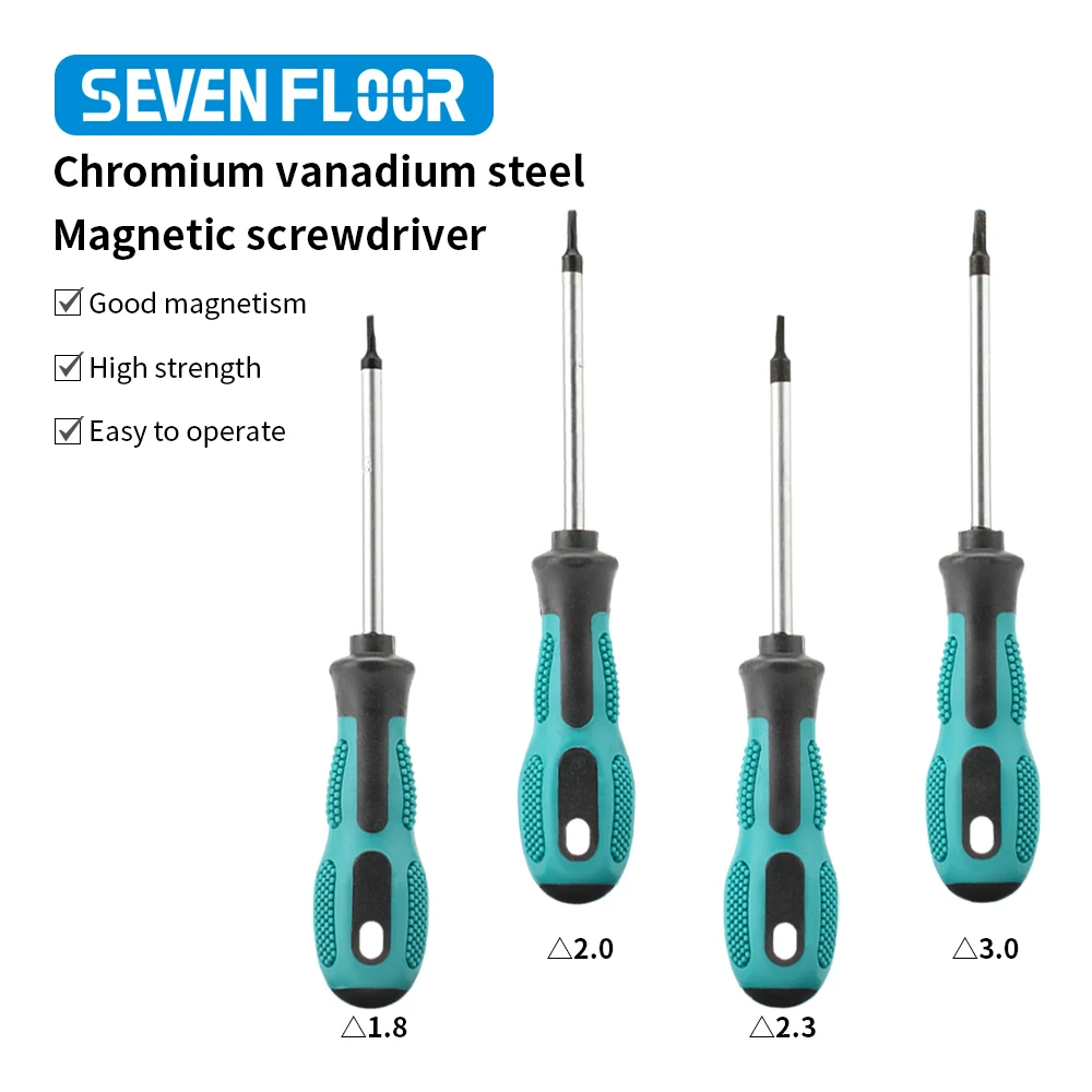 1PCMagnetic triangular screwdriver head size 1.8/2.0/2.3/3.0mm Precision screwdriver head Electric equipment maintenance manual