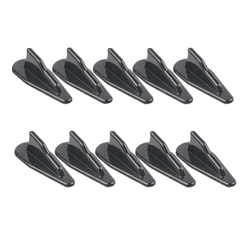 10PCS Universal EVO Carbon Fiber Shark Fin Car modification Roof decoration pasting without punching the tail wing