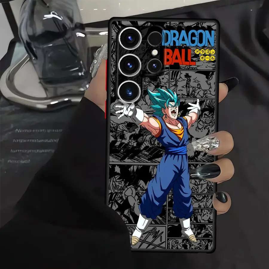 Funda trasera de teléfono con patrón de Dragon Ball Son Goku para Samsung Galaxy S23 Ultra S22 Plus S20 S25 Edge S10 S9 S21 S24 FE