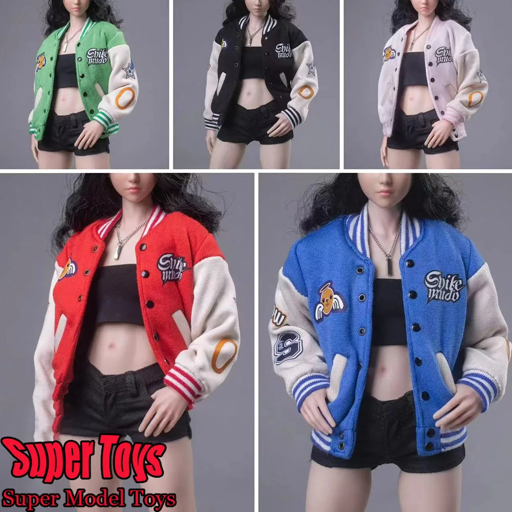 

In Stock CTC-004 1/6 Scale Female Soldier Coats Casual Trendy Baseball Jacket Cardigan Fit 12-inch TBL PH Action Figure Toys