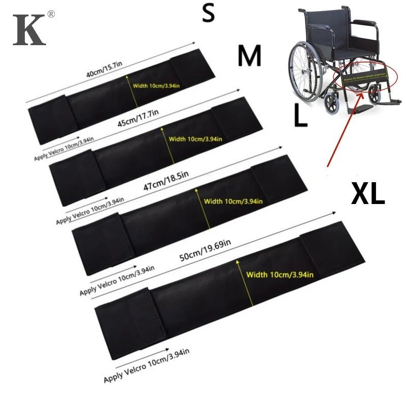 

4size Adjustable Wheelchair Leg Strap Soft Comfortable Wheelchair Calf Strap Wheelchair User Safety Foot Strap Prevents Slipping