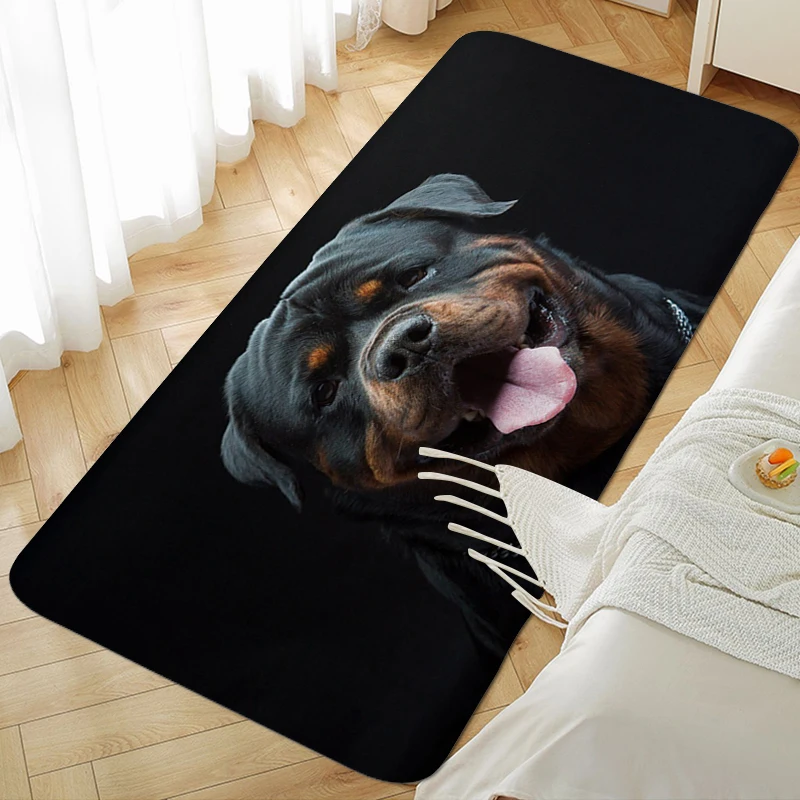 

Custom Mat Rottweiler Washable Non-slip Kitchen Mats Floor Mats Front Door Entrance Carpet for Bedroom Bath Rug Treadmill Rugs