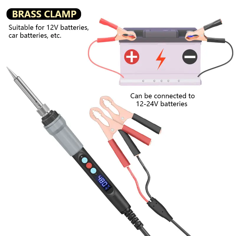 Fer à souder électrique portable à faible volume, pince de tête de voiture, outils de réparation de expédide soudage de voitures, DC 24V 24.com