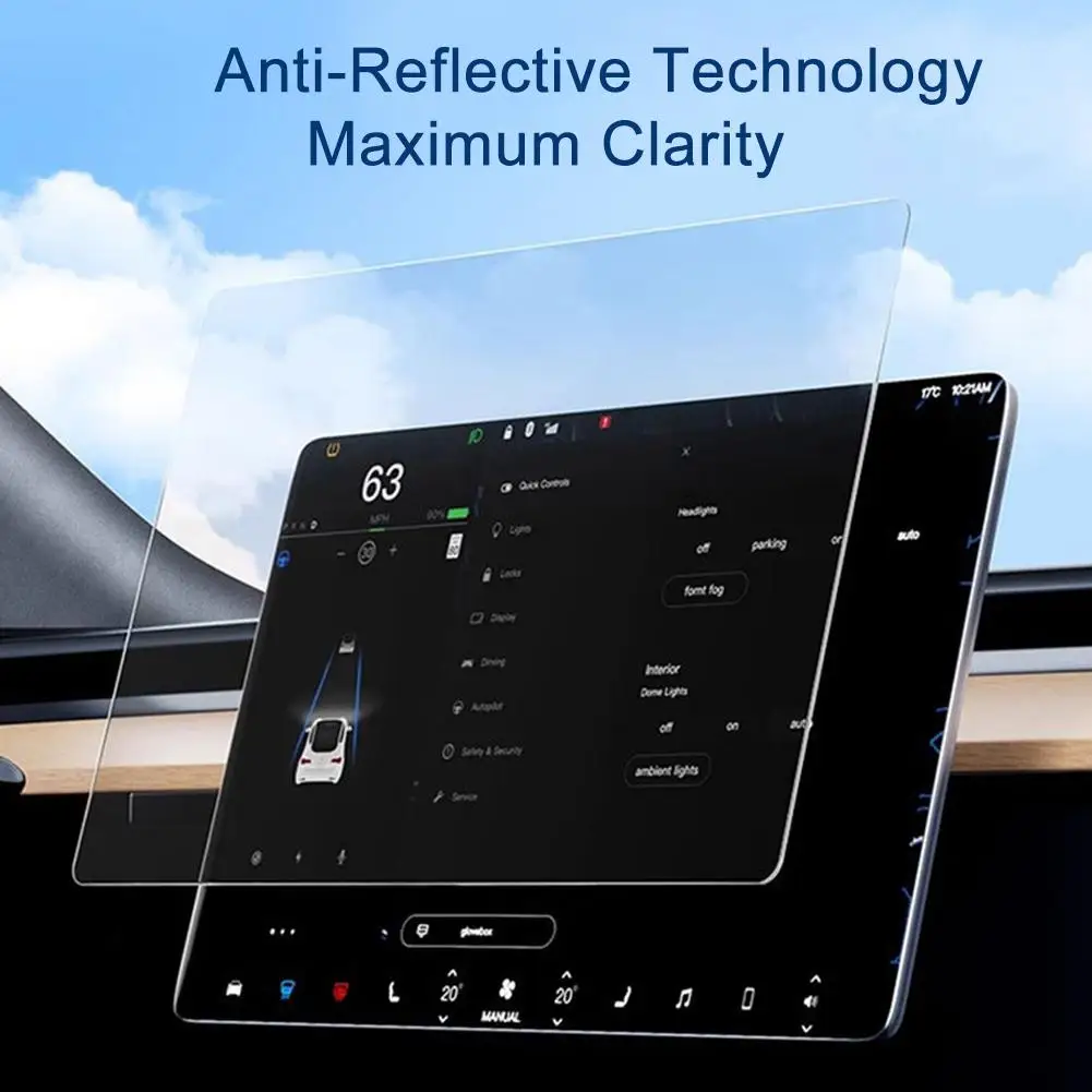 Für Tesla Model Y Juniper YL 2026 16-Zoll HD Hartglasfolie Staubfreier Touchscreen-Schutz & Installationswerkzeug – Detail 10