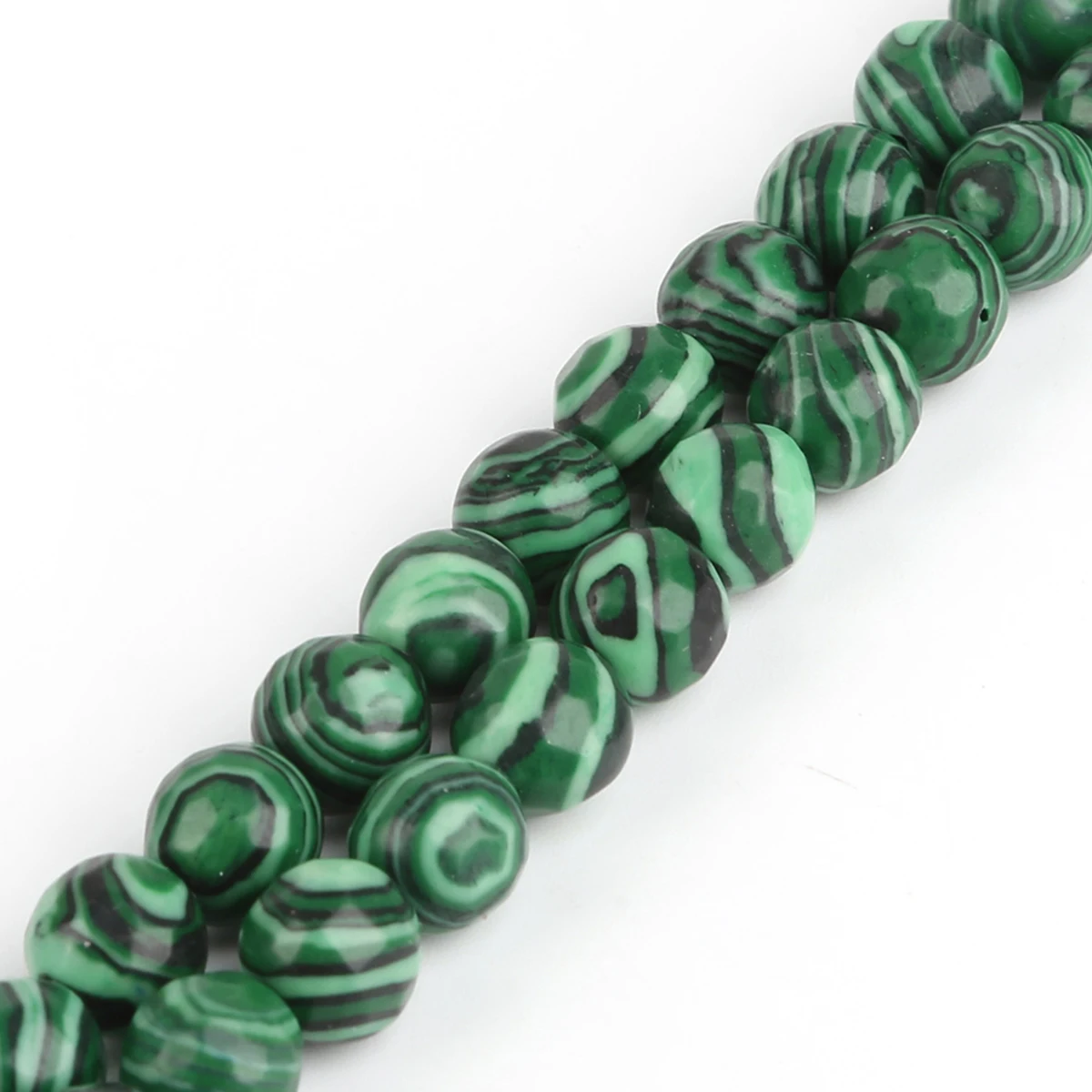 Natürlicher grüner Malachit, runder Stein, lose Abstandsperlen für die Schmuckherstellung, handgefertigte DIY-Armbänder, Halsketten-Zubehör – Detail 2