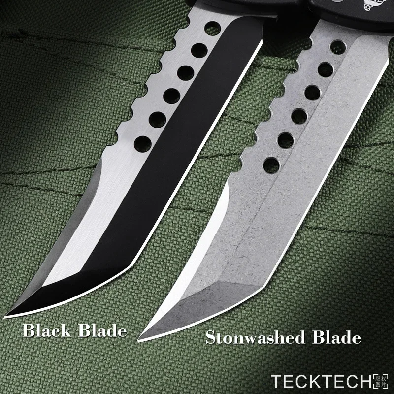 TECKTECH Hellhound Blade COMBAT TROODON KNIFE Marfione Signature MICRO Tactical TECH Pocketknife D2 Blade CNC Aluminum