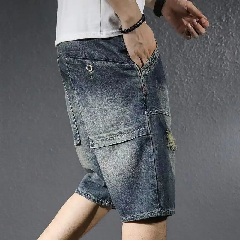 Men's Plus Size Loose Fit Cargo Shorts Summer Lightweight Streetwear 5 Inch Inseam Casual Workout Shorts