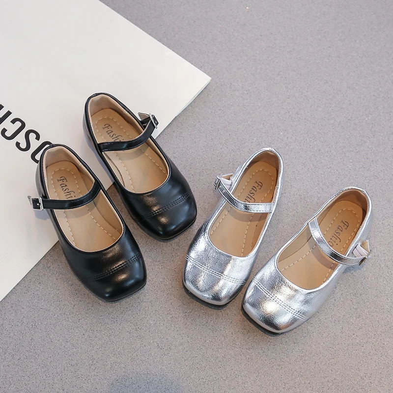 

Весенние повседневные туфли для девочек, на липучке, шикарные, на плоской подошве, однотонные, нескользящие, удобные, для детей 7-12 лет