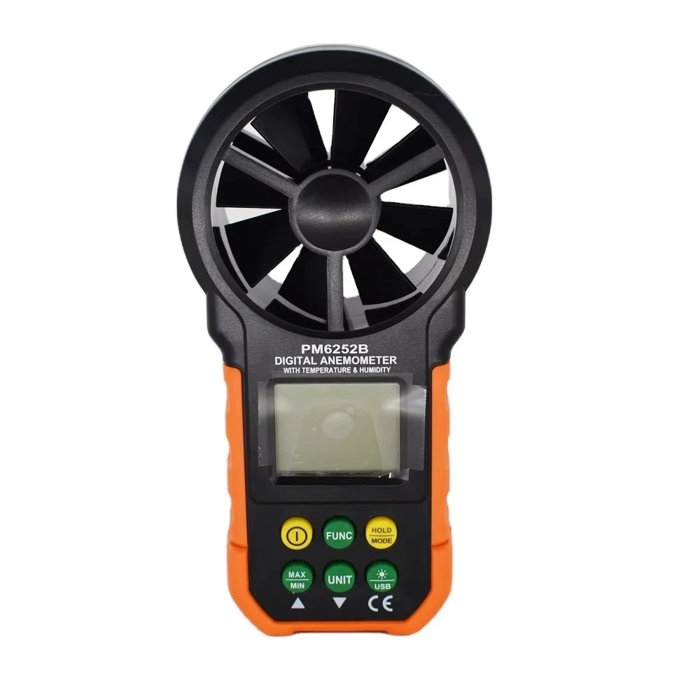 

Digital Anemometer PM6252B Air Temperature Humidity Measurement Meter with USB Port Wind Measuring Device