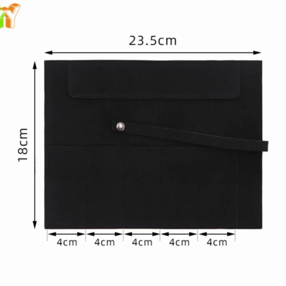 PU Watch Band Roll Organizer Waterproof Snap-On Watch Strap Storage Bag Vintage Dustproof Watch Storage Bag Travel Case - view 6