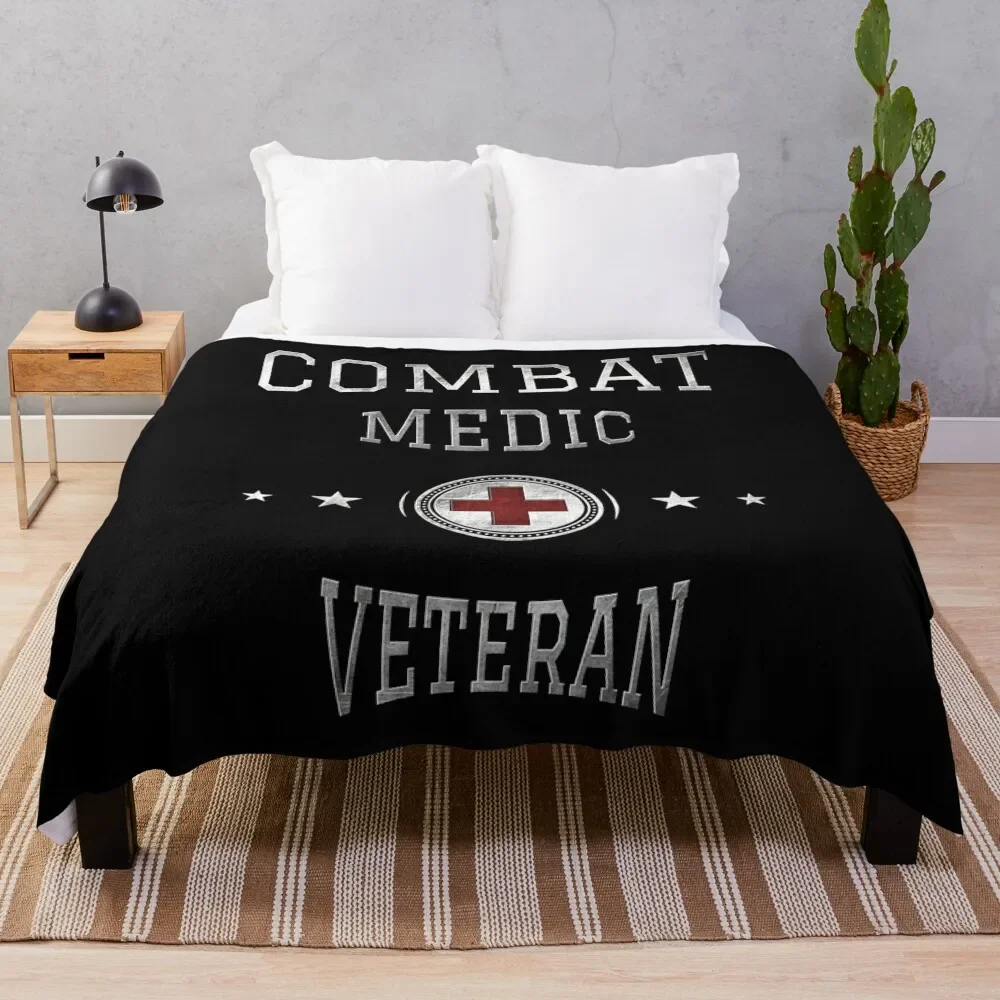 Combat Medic Veteran Throw Blanket funny gift Luxury Throw Blankets