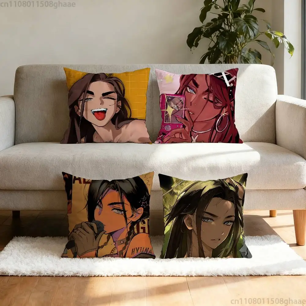 

Anime Alien Stage Hyuna Pillow Case Square Double-Sided Printing Short Plush Sofa Cushion Cover Bedroom Bedside Pillow