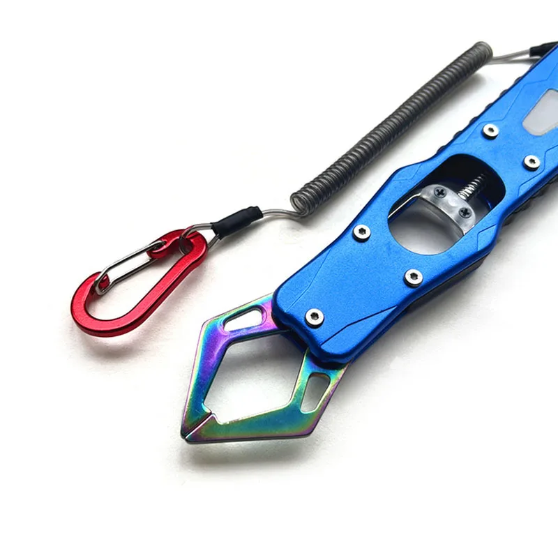 Multifunctional Fishing Clamp Aluminum Alloy Fish Catcher Hook Pickup Professional Fishing Lip Clamp Tools Fish Control Pliers