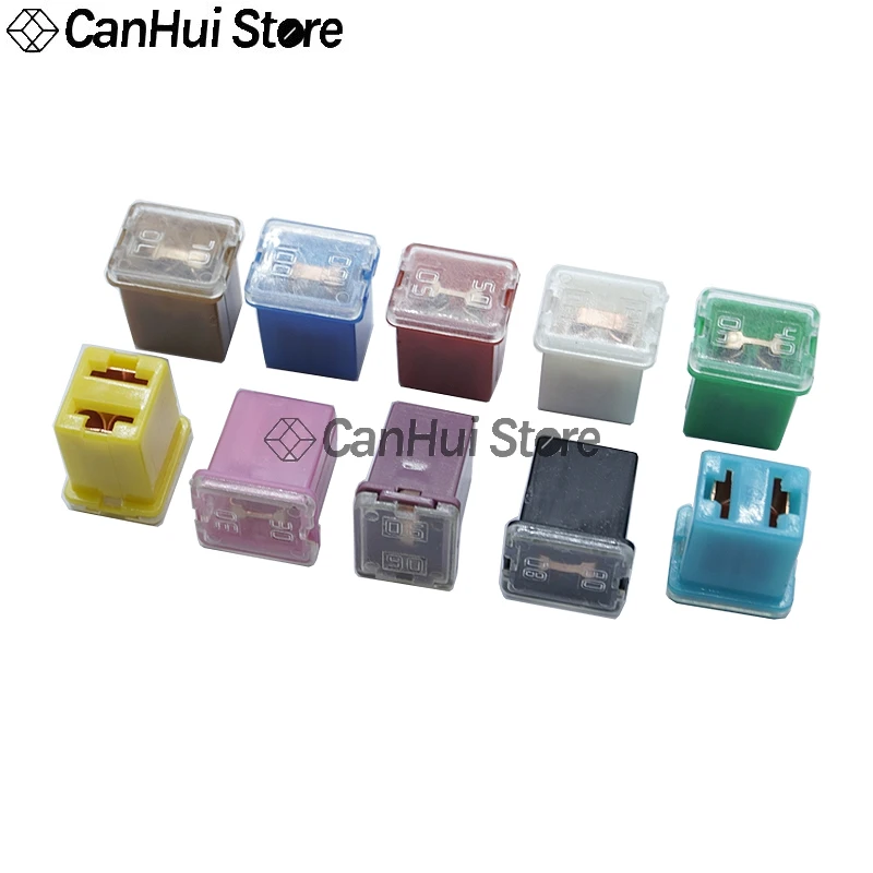 2pcs Square Car Fuse Box Waterproof Socket 32V DC Connecting Type Fuse 20A 30A 40A 50A 60A 70A 80A 90A 100A 120A