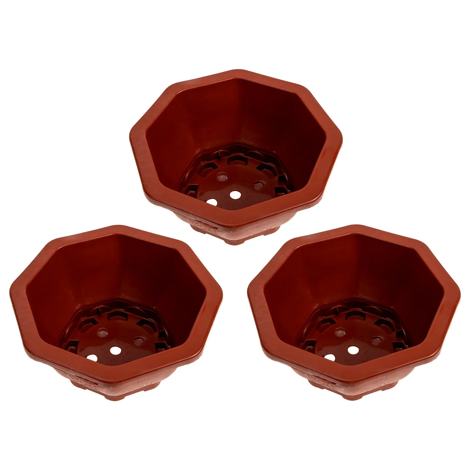 3Pcs Succulent Plant Pots Plastic Flower Storage Pot Simple Gardening Flowerpot Indoor Outdoor Breathing Decorative Plant