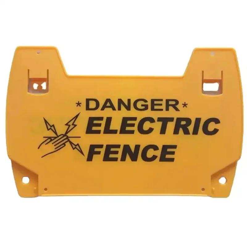 5 Pieces Electric Fence Warning Signs Plastic Electric Fence Safe Signs Caution Warning Sign for Danger Electric Fence Sign Farm