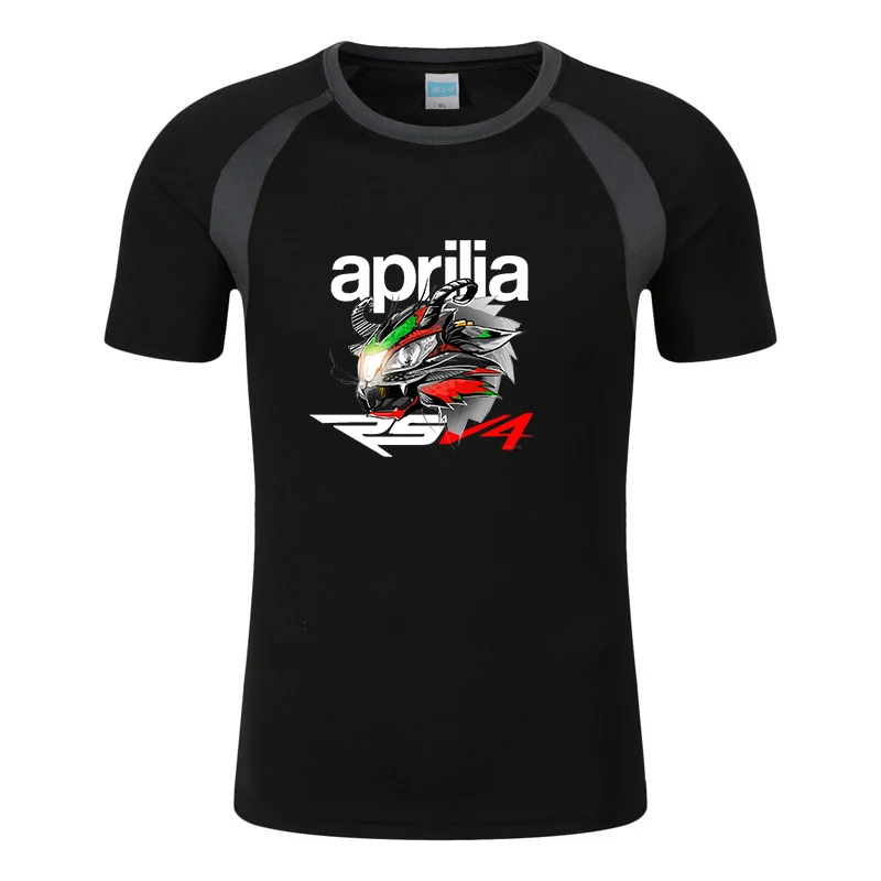 Aprilia Racing RSV4 2022 Men's New Patchwork T Shirts Raglan Sleeves Cotton Summer Casual Shorts Sleeves Round Neck Shirts Tops