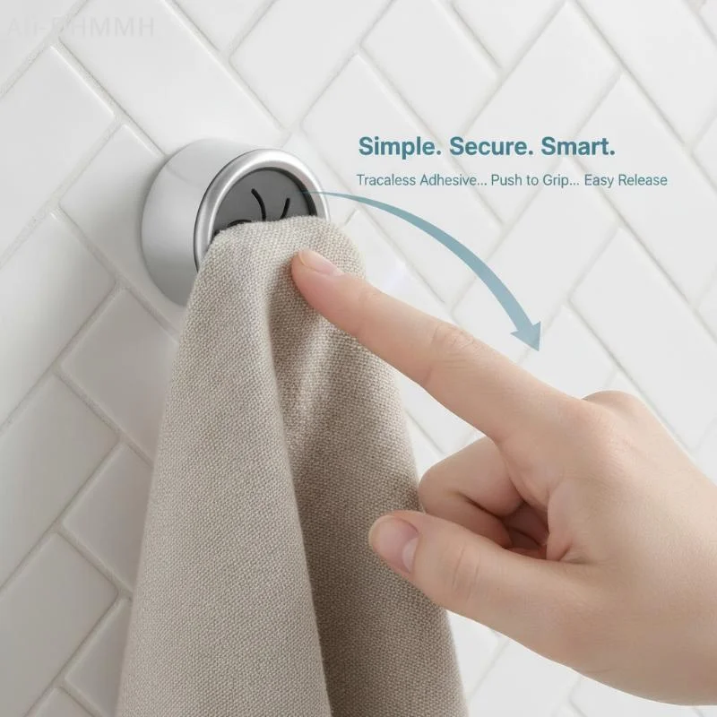 1PCS Non Punching Dishcloth Storage Clip Self Adhesive Kitchen Towel Hook Glove Hanger for Sink Organization Space Saving