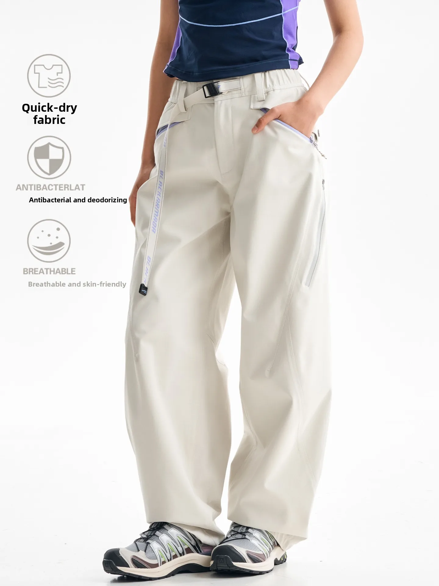 Outdoor Workwear Trousers Men's Loose Fit Straight Leg Quick Dry Windproof Breathable Sport Utility Pants for Men And Women