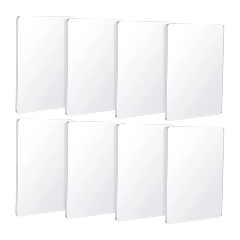 

A98E-8Pack Plate Class Printing Plates Monoprinting Print Plates 5 X 7 Inch Reusable Silicone For Printmaking For Card Making