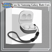 Para Samsung Galaxy Buds Core funda protectora de nailon cordón cubierta suave conchas manga cuerda de mano accesorios de correa