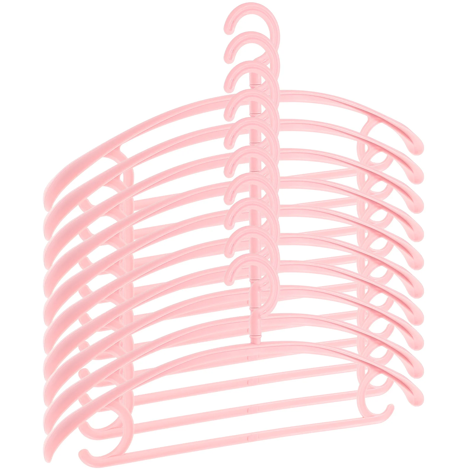 

10pcs Thick Wide Traceless Coat Hanger Solid Plastic Non-Slip Garment Hanging For Bathroom Bedroom Closet Multipurpose Clothes