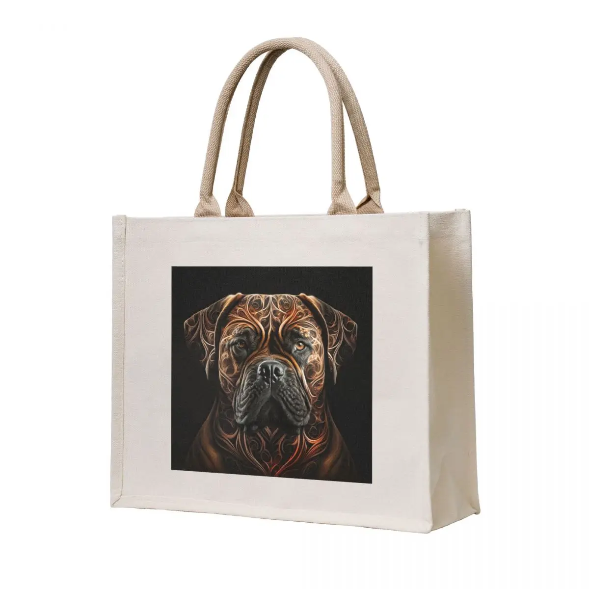 

A Fractal Design of A Bullmastiff Tote Bag Woman shopper bag Women's shopping bag hand bags shopper women canvas