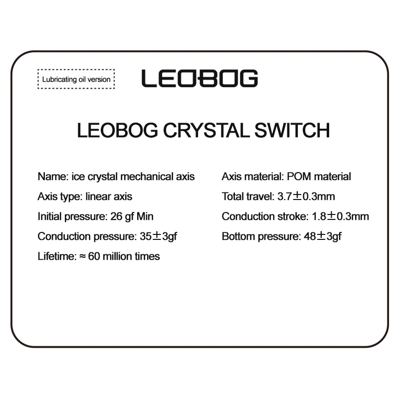 Imagem -06 - Leobog Ice Crystal Switches 100 Pcs Pinos Switches Tátil Linear Switch Substituível Compatível para Teclado Mecânico mx