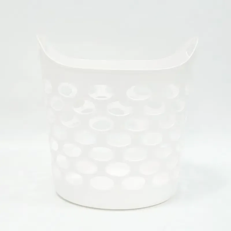 Large Portable Plastic Laundry Basket Stackable Dirty Clothes Storage Bin with Handle Hollow Design for Home Organization