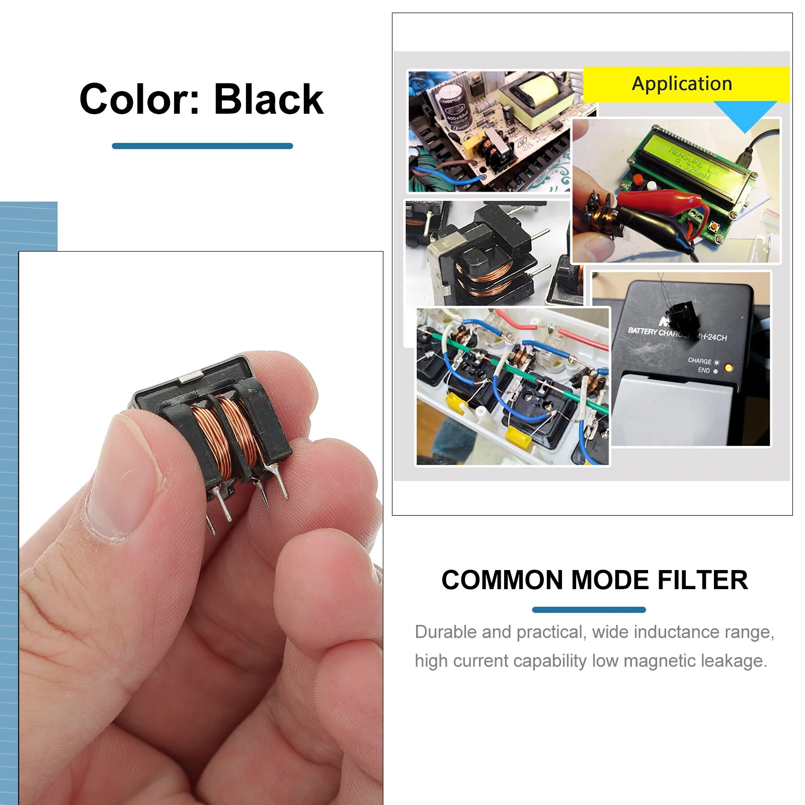 

10Pcs Common Mode Filter Inductor Uu9. 7x8mm 5Mh High Reliability Low Magnetic Leakage Inductance Filter Choker