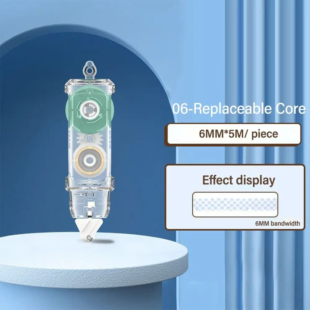 

DIY Scrapbooking Double Sided Adhesive 360 Degree Rotation Tip Replaceable Core Glue Tape Dispenser Press Type Pen Shape