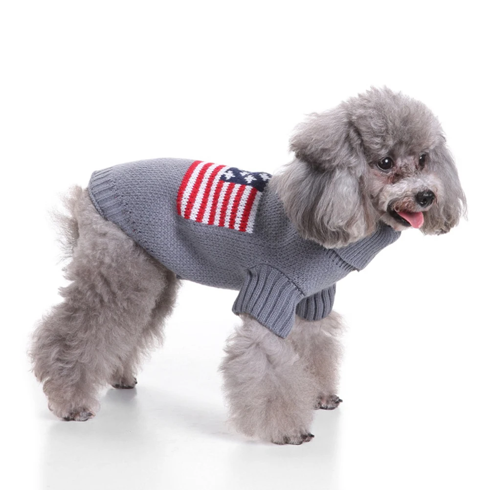 

Pet Christmas Sweater Dog Winter Clothes Puppy Knitted Festive Clothing Turtleneck