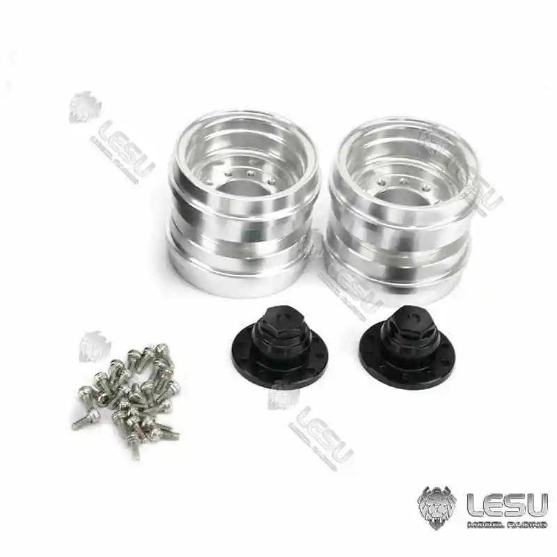 1/14 Lesu W-2057 Półprzyczepa Metalowa piasta koła ze stopu aluminium Przyczepa Diy Zmodyfikowany model samochodu