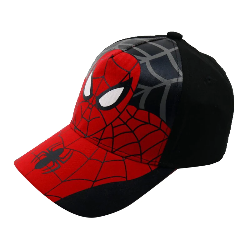 Disney Anime Spider Mans Baseball Cap Boys Autumn Baby Hats Spiderman Cartoon Children\'s Fashion Sun Caps Kids Hat Cap Gift 2-8y