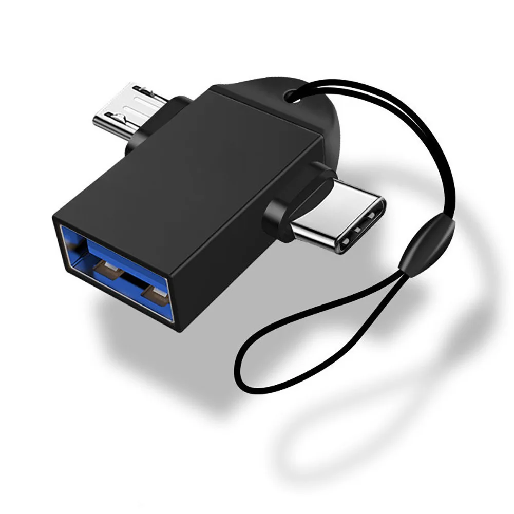 2 in 1 Type-C Micro USB OTG Adapter For Android Huawei USB 3.1 Data Transmit Converters For Laptops Tablet Hard Disk Drive Phone