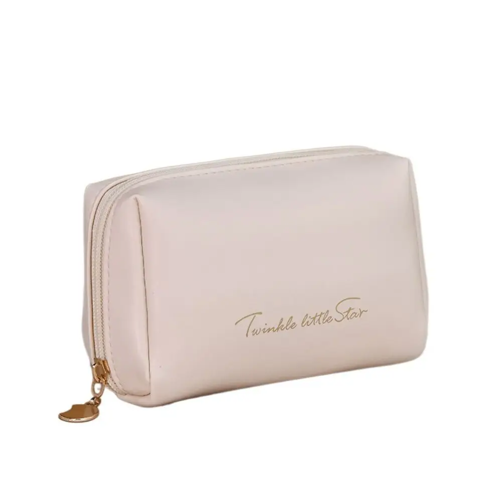 

Zipper Women Makeup Bag Korean Style Carry-on PU Cosmetic Bag Waterproof Mini Lipstick Bag Travel Toiletry Bag Female/Girls