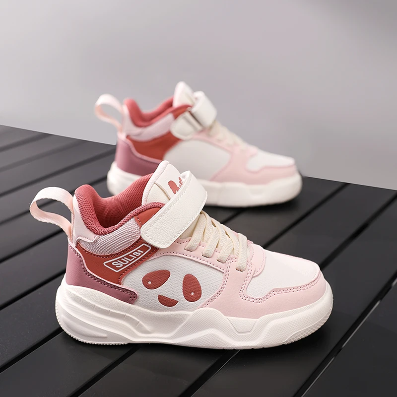 

New Boy Girl Outdoor Running Casual Sneakers Leather Kids Board Shoes Toddler Sports Shoes Soft-Soled Children Walking Footwear